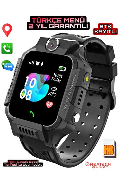 Onkatech Sim Kartlı Konum Takibi Ve Ortam Dinleme Özellikli Akıllı Çocuk Saati Btk Kayıtlı