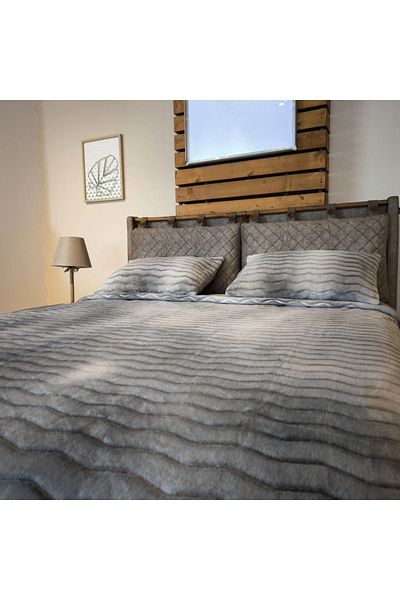 Merinos Dream Home Soft Plush Double Blanket Set (Gray)