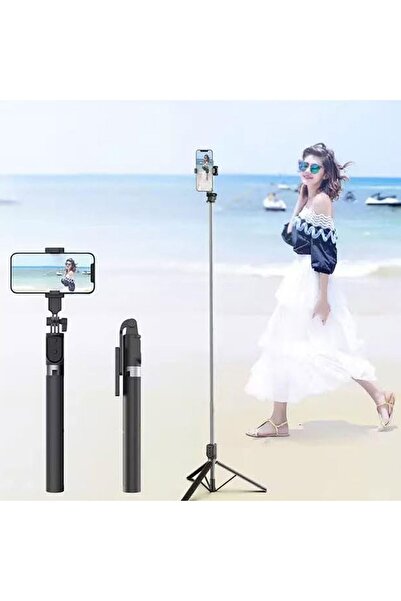 Coverzone Tripod /selfie Çubuğu P170 Bluetooth Uzaktan Kumandalı Yüksekliği Ayarlanabilir Portatif Taşınabilir