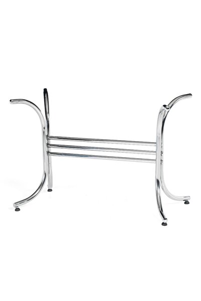 Evim-E Aksesuar Japon Dikdörtgen Nikelajlı(krom&gümüş Renkte) Metal Masa Ayağ...