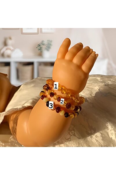 Elifsu Jewelry Kehribar Taşı Bebek Bileklik