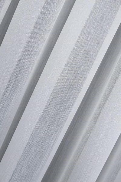 PERDECITY Glitter Bamboo Slub Wrinkle-Free Ironing Tulle Curtain 1E 3Ply Pleated Tulle