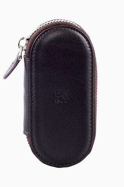 DAMY Genuine Leather Men's Keychain - Zippered, Gift for Lover, Brown K786