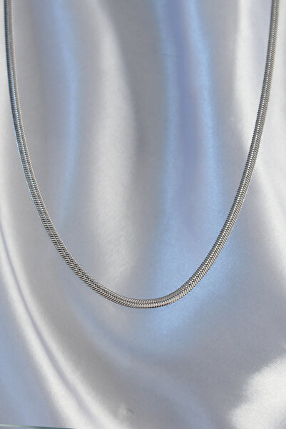 REBORN DESIGN 316l Necklace with Snake Chain - Silver Color