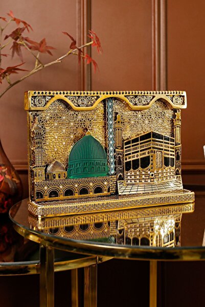 Hac Umre Hediyelik KABE VE MESCİDİ NEBEVİ KOMPOZİSYON DİNİ İSLAMİ BİBLO AKSES...