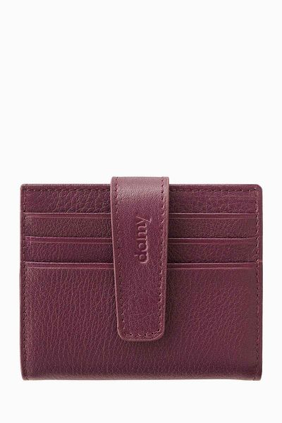 DAMY Πορτοφόλι Unisex Plum - Κουμπωτό, Θήκη για κέρματα και θήκη για κάρτες πολλαπλών διαμερισμάτων - K518