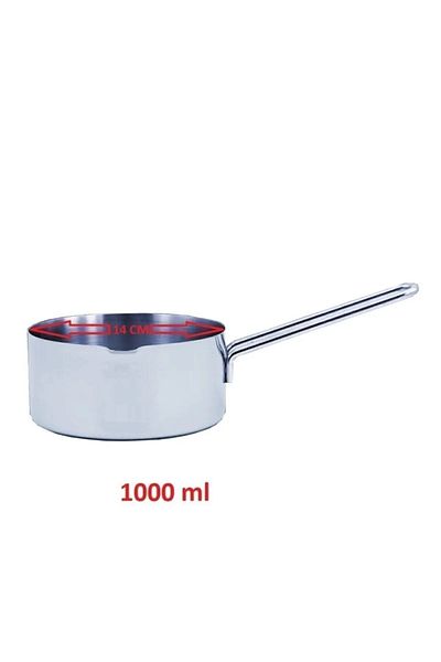 724HOME 14 Cm Milk Jug and Sauce Bowl, Steel Coffee Pot, Kacerola, Egg Boiling 1000 ml