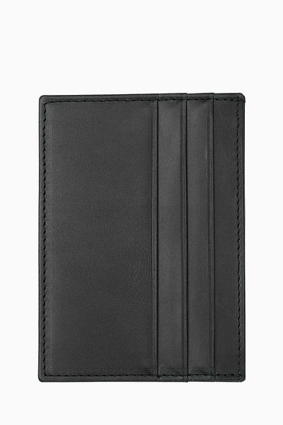 DAMY Unisex Μαύρη θήκη για κάρτες Minimal - Θήκη για κέρματα, λεπτό δέρμα K588