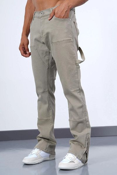 İkao Zipped Jean with Side Pocket Detail