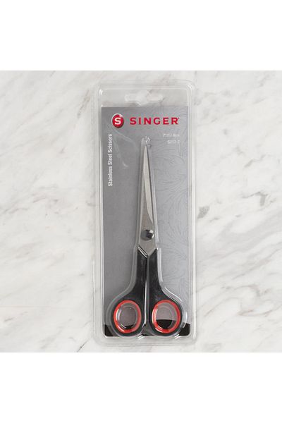 ATMACA TUHAFİYE Singer Black Steel Sewing Scissors - 7inch-17,8 cm Handle