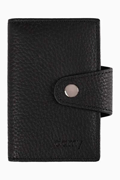 DAMY Чорний аккордеонний гаманець - на кнопках і з декількома відділеннями, K415