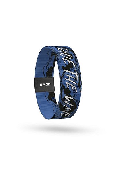 SPIQE Ride The Wave - Recycled Unisex Elastic Printed Bracelet and Reminder Card