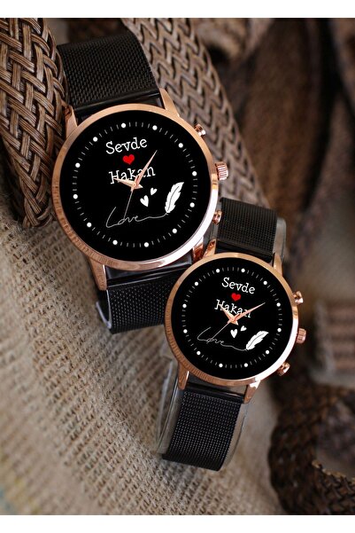 STONY Çift Saatleri Love El Yazısı İsimli ve Tarihli Sevgili Çift Kol Saatleri