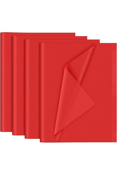 roco paper ورق قطيفة - 20x30 سم A4 - 100 قطعة لون أحمر