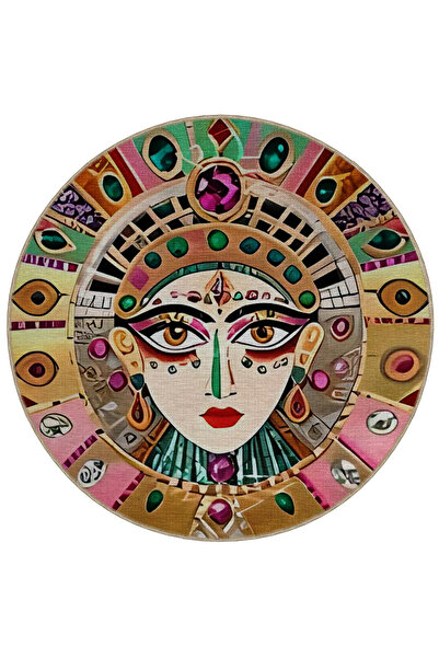 Rugs Modern Halı مجموعة الشكل مستديرة متعددة الألوان مرصعة بالجواهر للنساء بن...