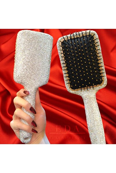 EDA LUXURY BEAUTY 360 °   فرشاة شعر كريستالية ثلاثية الأبعاد مرصعة بالألماس