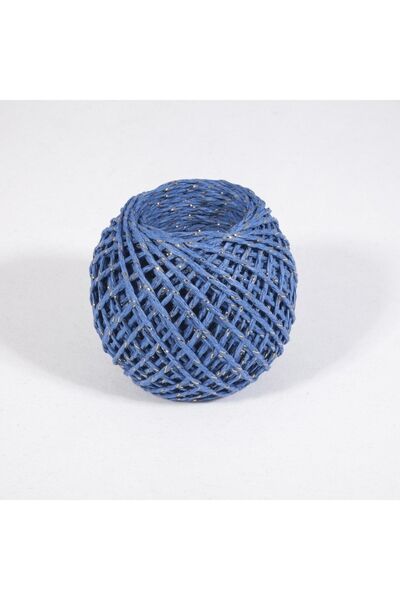 roco paper حبل ورقي - أزرق داكن وأصفر ذهبي 50 متر