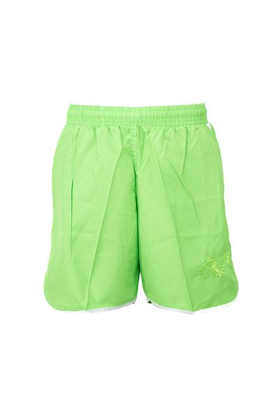Oppland Pantaloni scurți de baie brodați pentru femei - talie elastică, buzunare cu șireturi, țesătură confortabilă hidrofugă