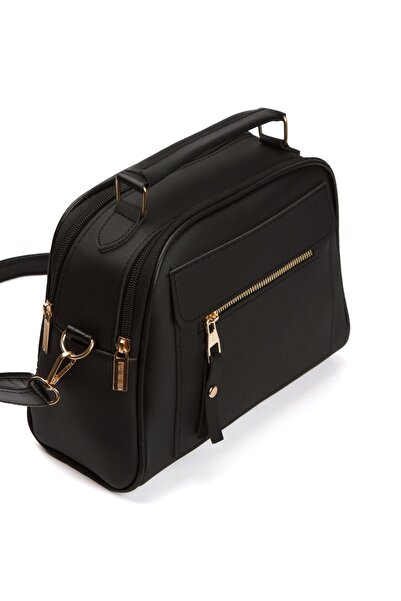 Adelina Bags Černá dámská taška - tři přihrádky, crossbody, do ruky a přes rameno