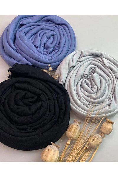 CAURİN Set șal pentru femei din bumbac pieptănat hijab