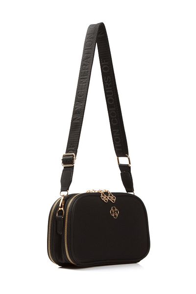 Adelina Bags Geantă de umăr pentru femei cu curea încrucișată cu detalii Black Clover