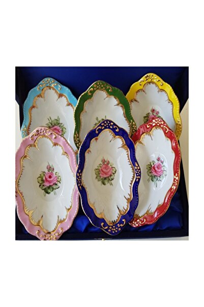 BY.RAYKA PORSELEN El Dekor Kayik 6li Kase Takimi