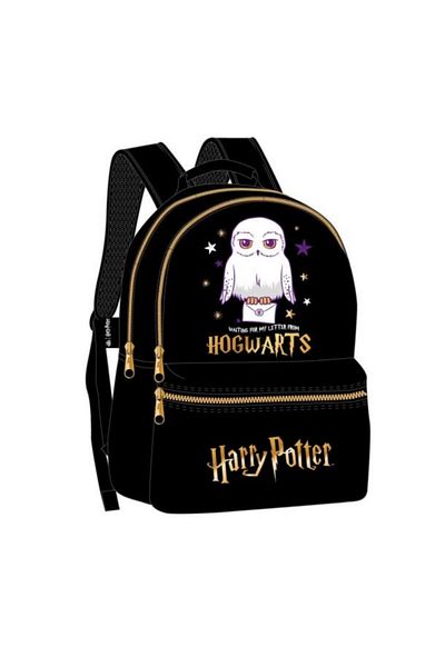 WİGGLE Harry Potter School Bag Black Hogwarts Three Compartments