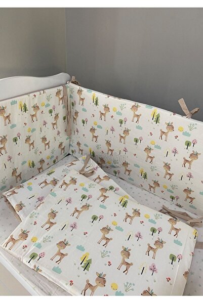 Jaju Baby 90*190 نمط غزال مونتيسوري/حماية حافة سرير الأطفال مقاس مخصص