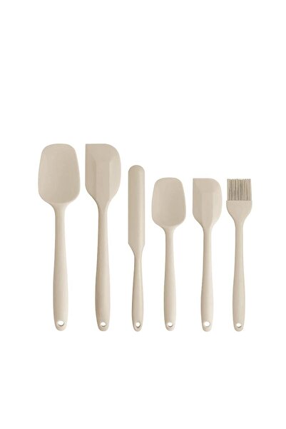 ÇIRPAN EV Cream 6 Piece Silicone Spatula and Mufak Set
