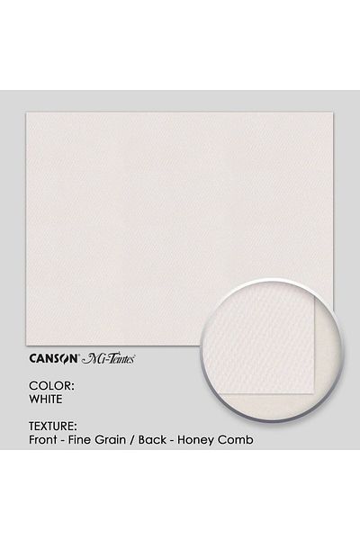 Canson Mi-Teintes Fund Cardboard 160gr A4 425 White 25pcs