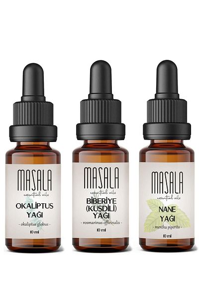 Masala Breath Set of 3 - Rosemary, Eucalyptus and Mint Oil