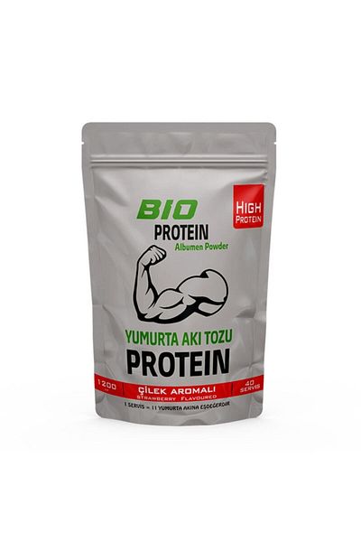 BioProtein Strawberry Flavored Egg White Powder Egg White Powder 1200 Gr