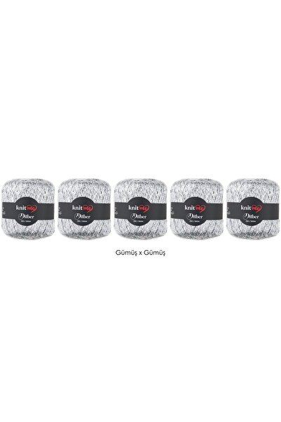 Eloy Knit Me Dilber Pullu Iplik 25 gr / 300 Mt 5 Adet Renk No:1 Gümüş
