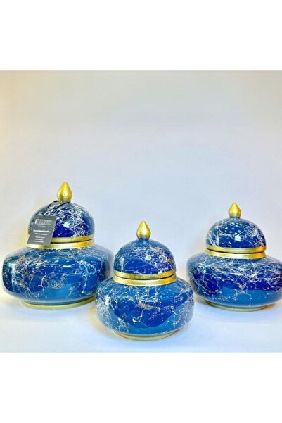 GİTTİGİTTİ GZD-130125 3'LÜ GÖZDE KÜP PETROL MAVİ