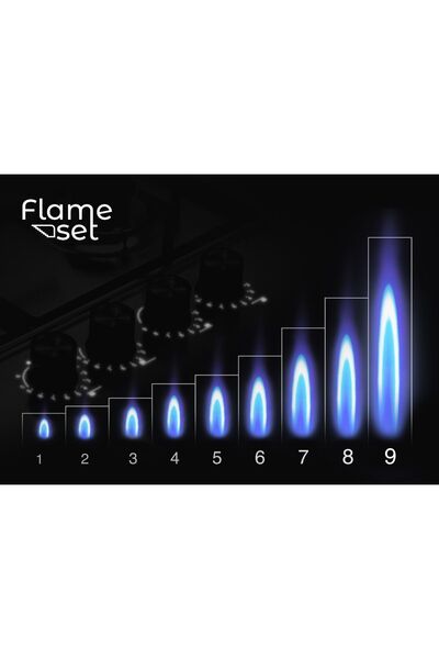 Tommatech Tao7001bg Wok Gözlü Ankastre Gazlı Ocak 70 Cm Siyah Cam