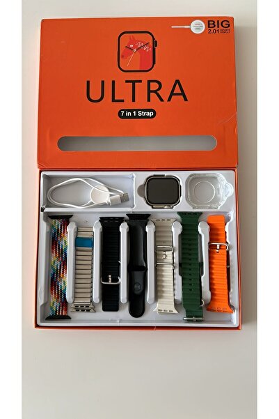 Wair Teknoloji 49mm Ultra Akıllı Saat +7 Kordon+ Kırılmaz Cam Hediyeli+Özel Titanyum Kasa Oyunlu ve Türkçe Özel Set