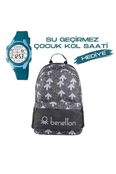 United Colors of Benetton حقيبة مدرسية للأطفال ذات سعة كبيرة من بينيتون - هدي...