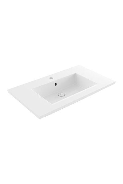 Bocchi Milano Etajerli Lavabo 80 cm Parlak Beyaz 1113-001-0126