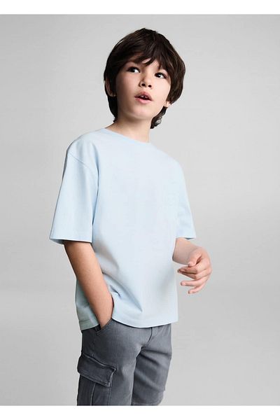 MANGO Kids Tricou Albastru Pentru Copii