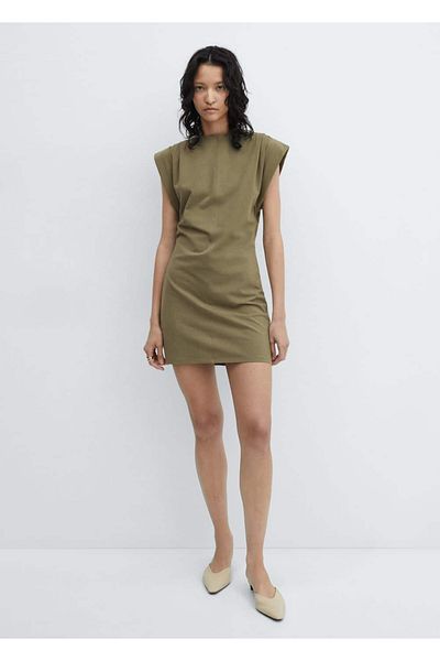 MANGO Woman Curved Sleeve Knitwear Dress