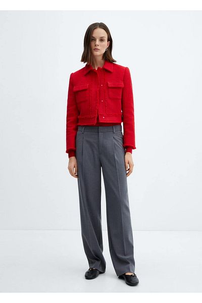MANGO Woman Tweed Short Jacket