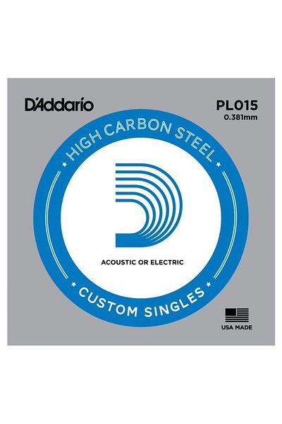 Daddario D'Addario Pl015 - Electro and Acoustic Single Wire Plain Steel 015