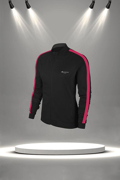 POSEIDON STORM Set de trening cu fermoar din bumbac pieptănat negru Supra mărime mare - Set de îmbrăcăminte (4