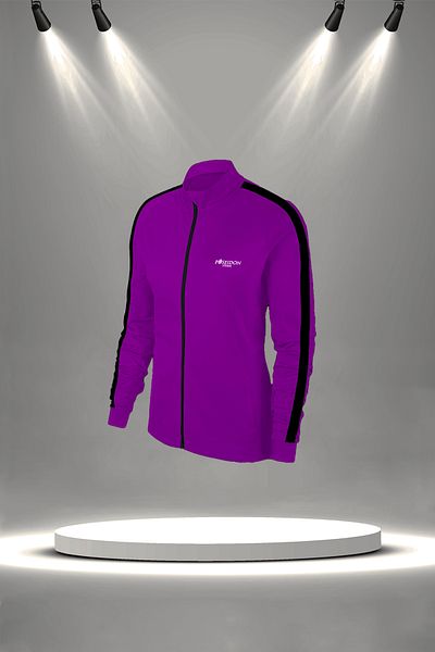 POSEIDON STORM Plus Size Women's Purple New Supra Combed Fabric Walking Training Fitness Tracksuit Set (4Xl-10Xl)