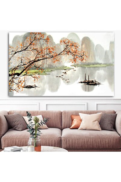 Şehzat Design Extra Dev Boyut Sade Doğa Manzara Kanvas Tablo (100cm X 150cm)