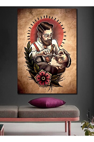 Şehzat Design Eskitme Tasarım Erkek Kuaför Berber Model Özgün Tasarım Kanvas ...