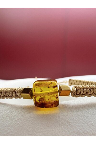 kehribar point Küp Model Modern Kehribar Bileklik