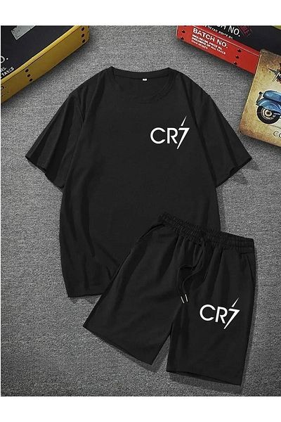 JoneBase Unisex CR7 Printed Oversize Set - 100% Cotton Bottom-Top Set