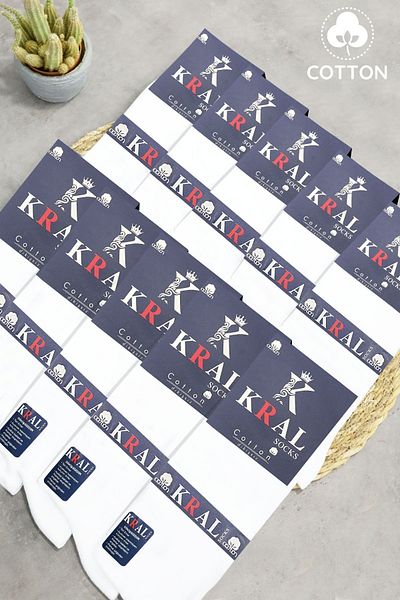 KRAL SOCKS 10 бр. Летни пенирани памучни мъжки средно дълги чорапи, парфюмирани