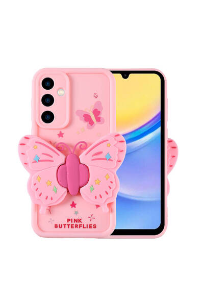 AQUA AKSESUAR Galaxy A15 Kılıf Kamera Korumalı Figür Tasarımlı Renkli Kapak